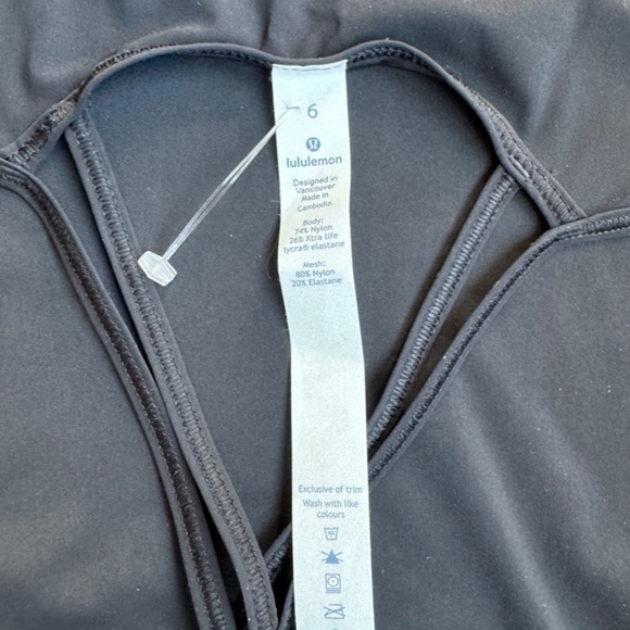 Lululemon Mix and Mesh Athletic Tank Top Black Color Size 6 - Picture 5 of 5